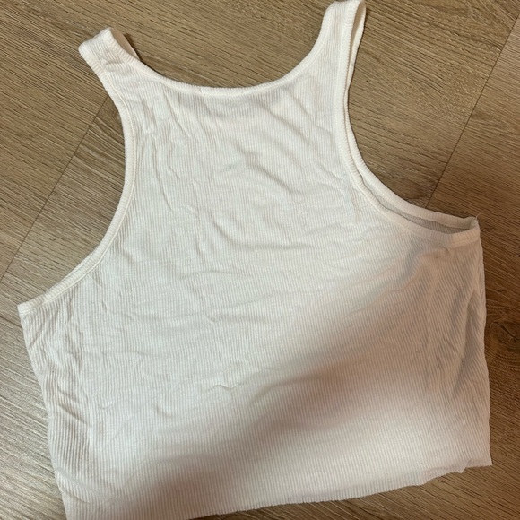 White Ribbed Tank Top - Picture 3 of 3